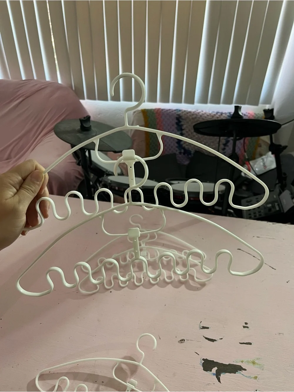 6 Hangers for tanks or bras White Multi-Hook Closet or Wall Hanger Organizing